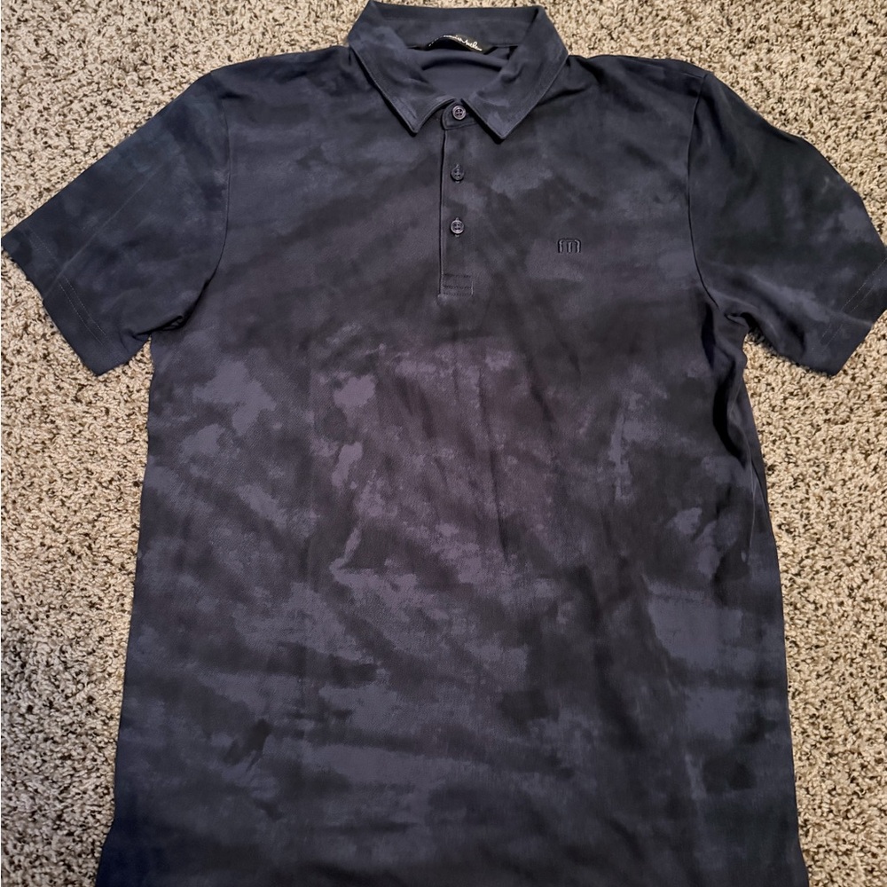 Travis Mathew Men's Black Tie-Dye Polo